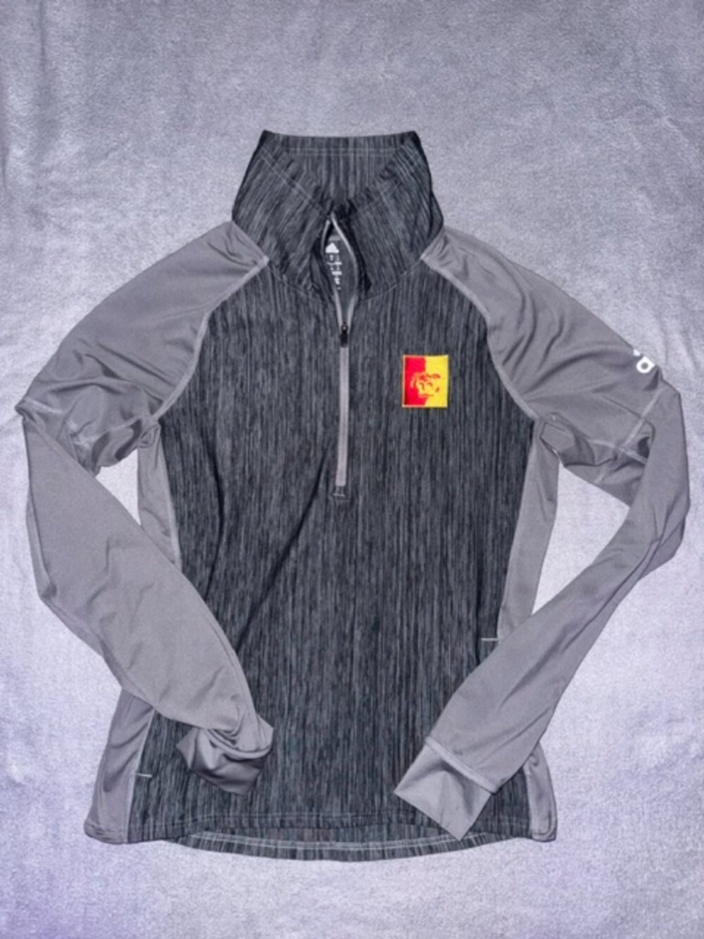 Adidas Womens Pittsburg State Zip Pullover Medium Gray Climalite Athletic Jacket